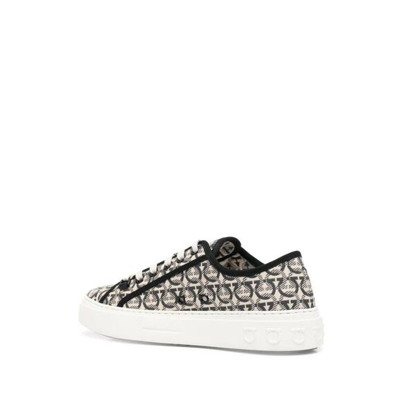 Ferragamo Anson Gancini-Jacquard Sneakers